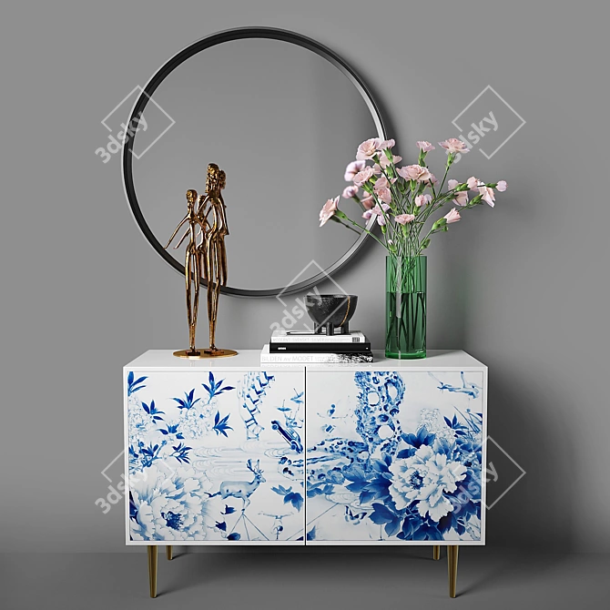 Peony Play Commode - Scandinavian Set 3D model image 1