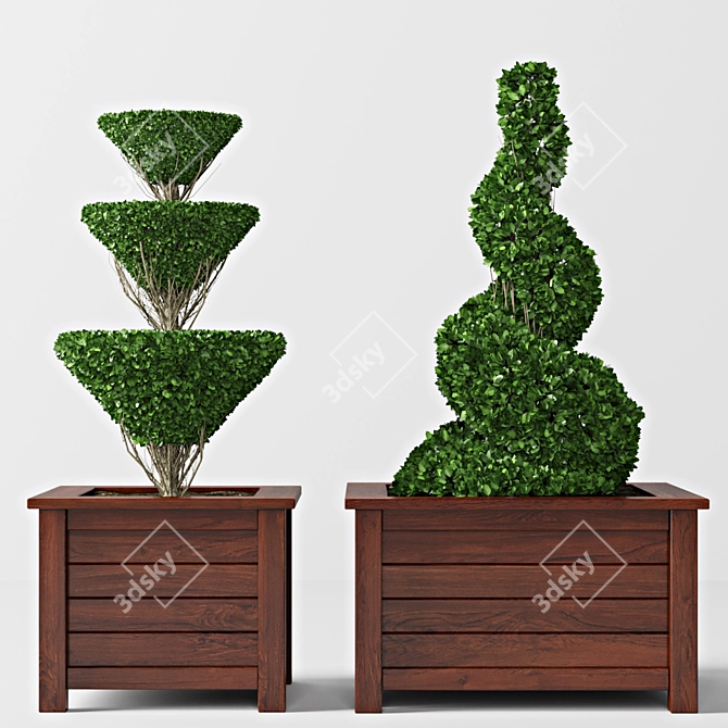 Decorative Plant Set - 70cm 3D model image 2