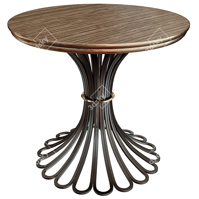 Vintage-Inspired Alber Side Table 3D model image 1