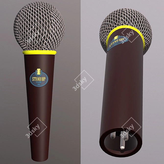 Professional StandUP Microphone - Compact, High-Quality 3D model image 1