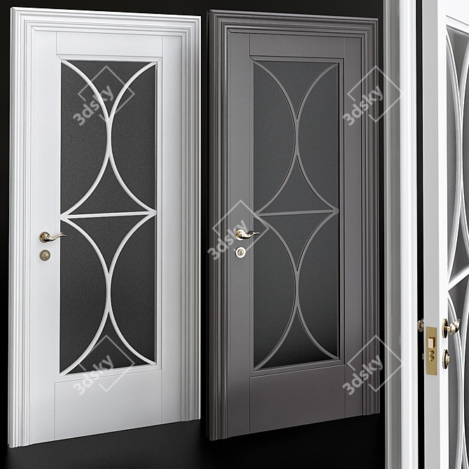 Neoclassic Solo: Elegant Interior Door 3D model image 1