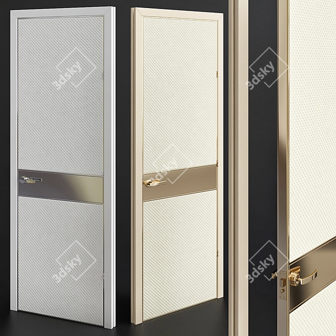 Elegant Vogue Crema Doors 3D model image 1