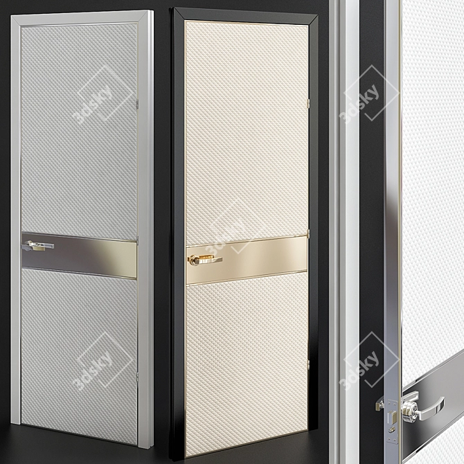 Sophisticated Vogue Bianco Door 3D model image 1