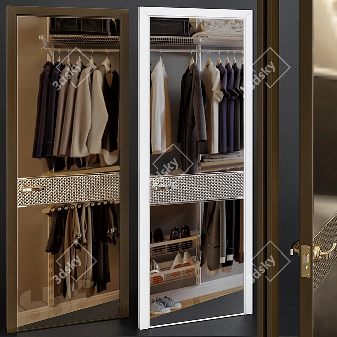 Elegant Vogue Bronza Door 3D model image 1