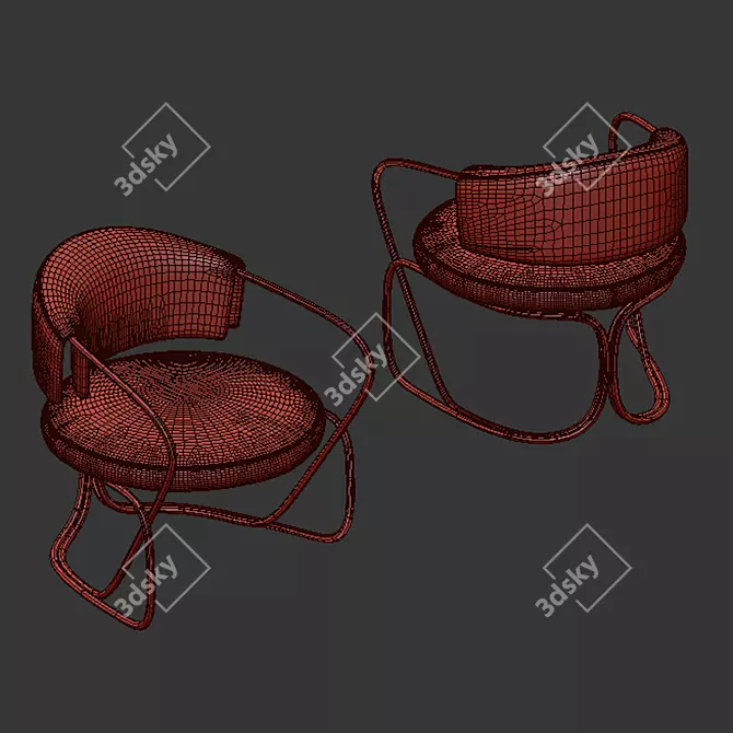 Dreamy Circular Seat 3D model image 3