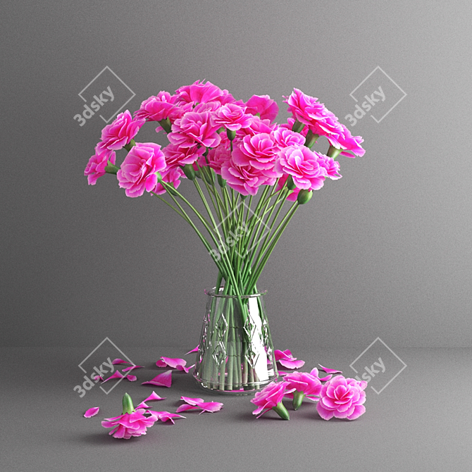 Poly Count Flower Decor, 78K 3D model image 1