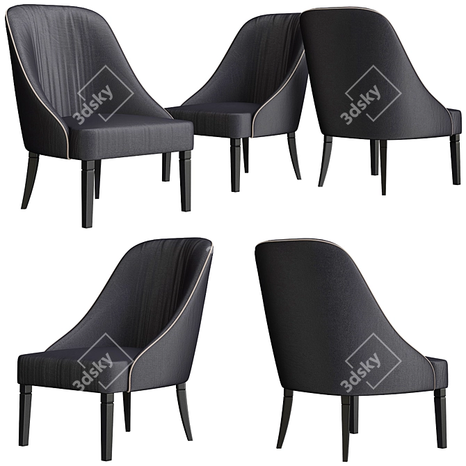 Elegant Eichholtz Bora Bora Chair 3D model image 1