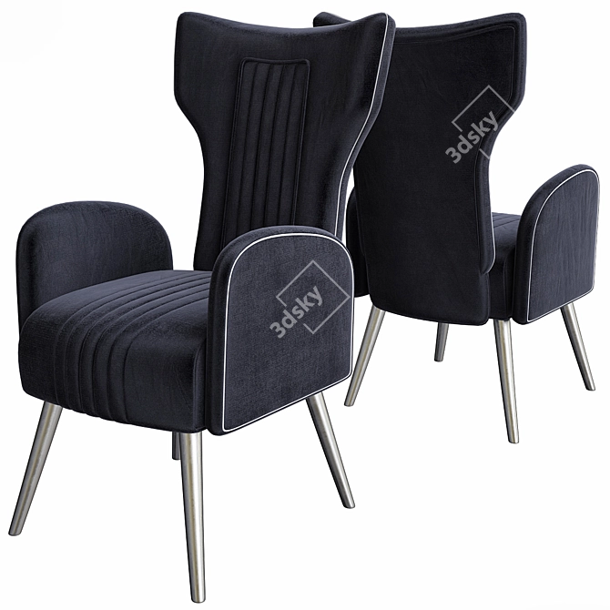 Hollywood Glam Loren Armchair 3D model image 1