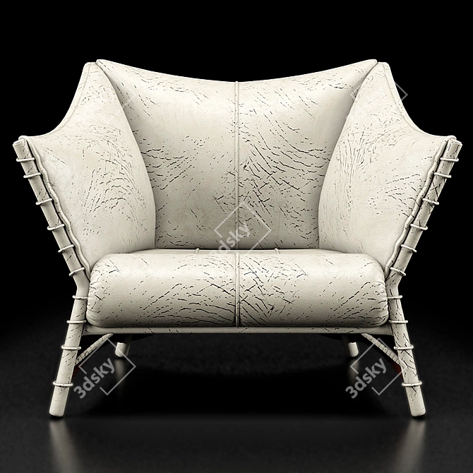 Pacific Green Kiribati Armchair - Exquisite Comfort in Every Detail 3D model image 1