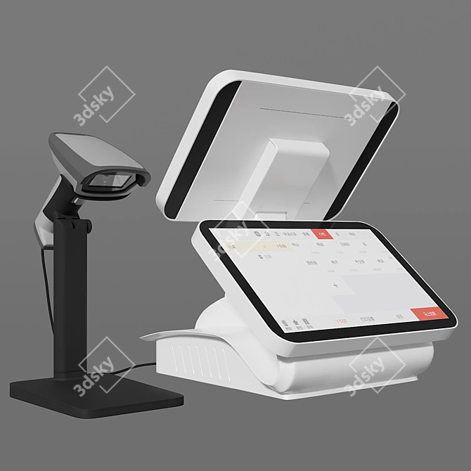 Internet-inspired Cashier 3D model image 2