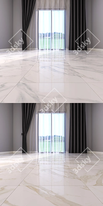 Luxury Marble Floor Tiles Set 3D model image 3