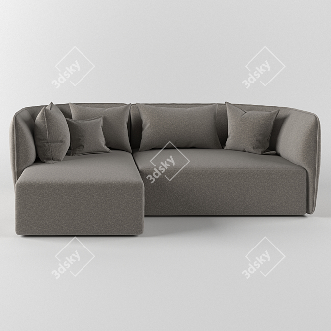 Chamfer Modular Sofa by Urquiola 3D model image 1