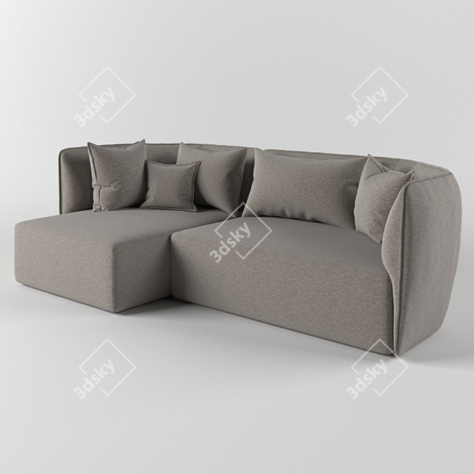 Chamfer Modular Sofa by Urquiola 3D model image 2