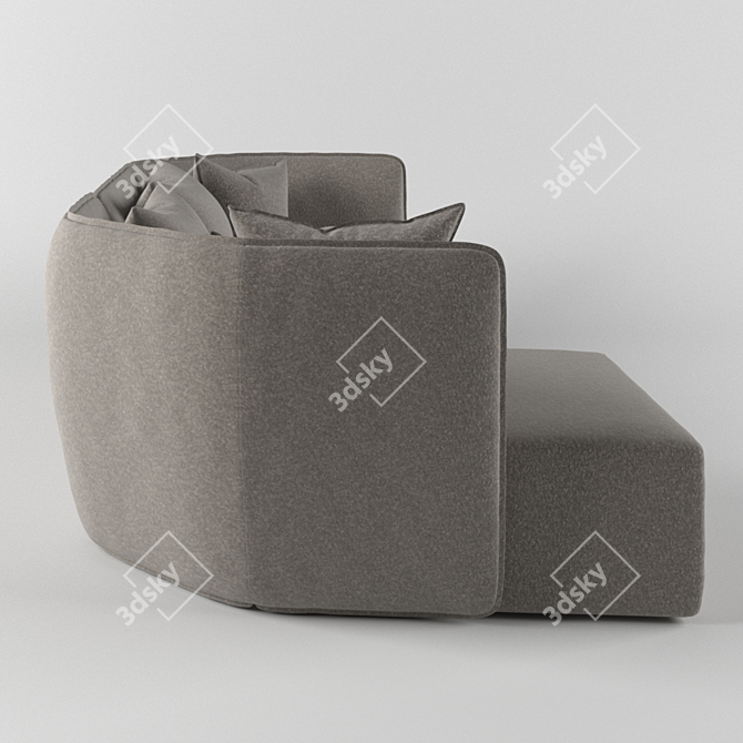 Chamfer Modular Sofa by Urquiola 3D model image 3