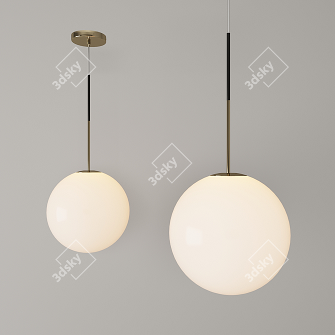 Adjustable Bohrer Pendant Light 3D model image 1