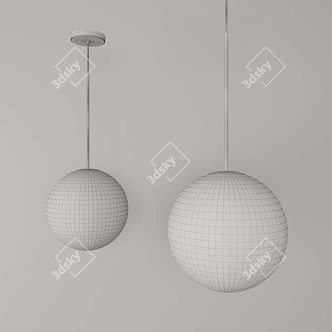 Adjustable Bohrer Pendant Light 3D model image 3