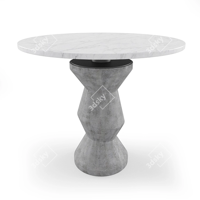 Gervason Round Marble Table 3D model image 1