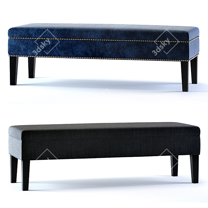 Elegant Eichholtz Truman and Skipper Benches 3D model image 1