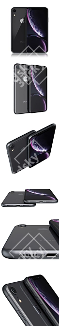 Sleek Black iPhone Xr 3D model image 2
