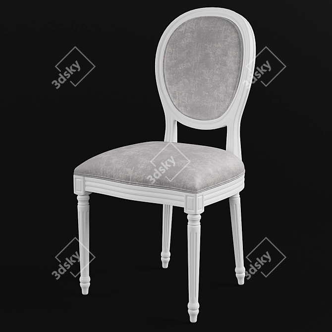French Style Dining Chair Set 3D model image 1