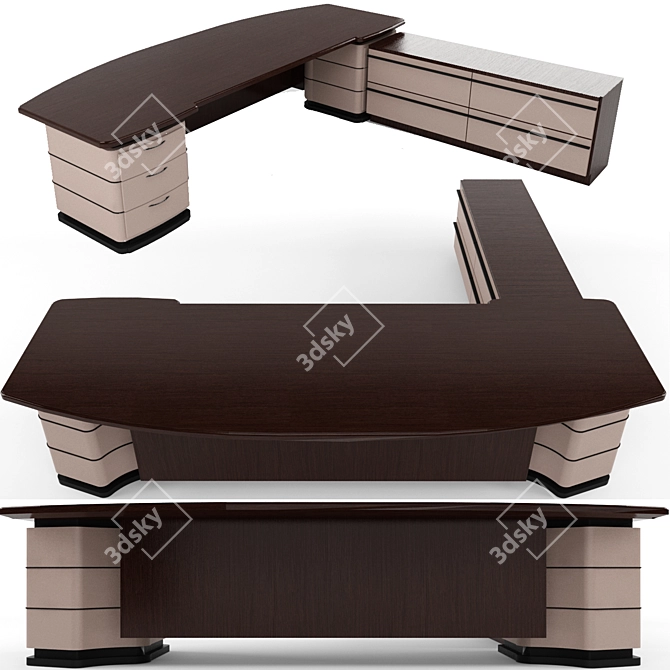Executive Workspace: DS Boss Table 3D model image 1