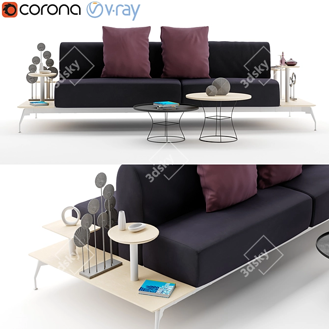 Elegance Collection Sofa Table 3D model image 2