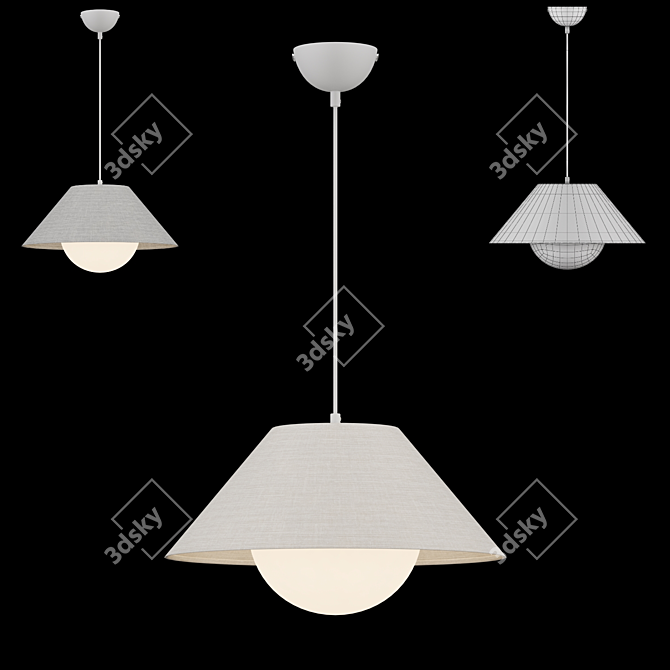 Freya Zara Pendant Light FR5008PL 3D model image 1