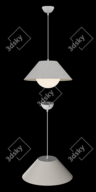 Freya Zara Pendant Light FR5008PL 3D model image 2