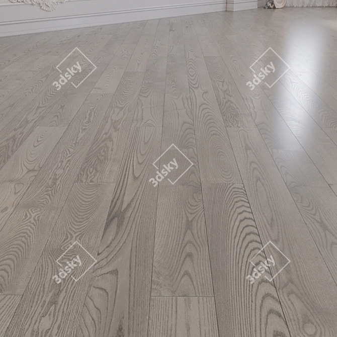 Coswick Ash Silver: Select & Better Ash Hardwood Flooring 3D model image 1