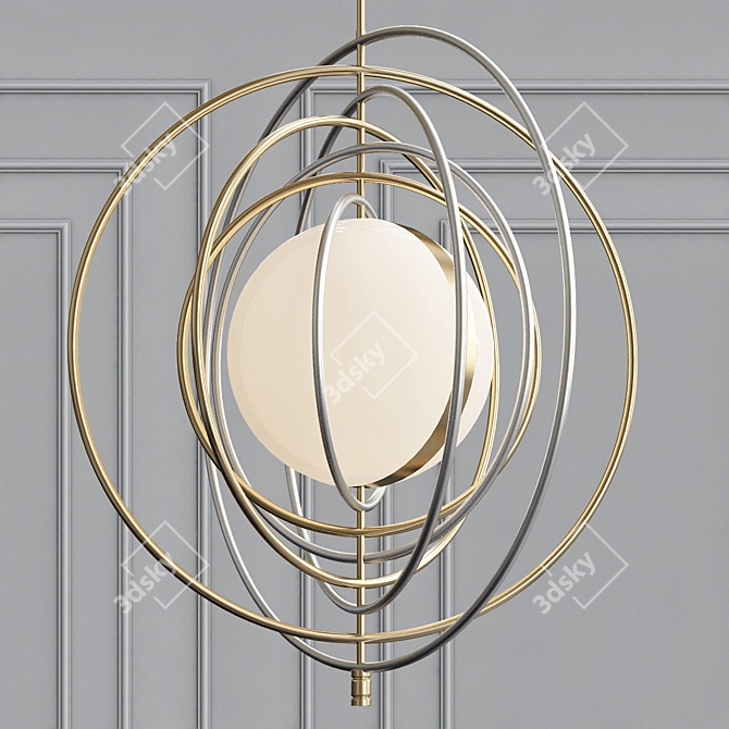 Electrum Kinetic Chandelier: Modern Orb Design 3D model image 1