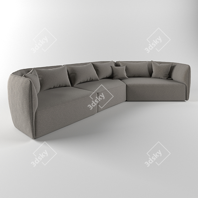 Chamfer Modular Sofa by Moroso 3D model image 1