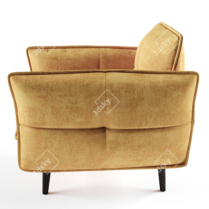 Molto Mustard Armchair 3D model image 2