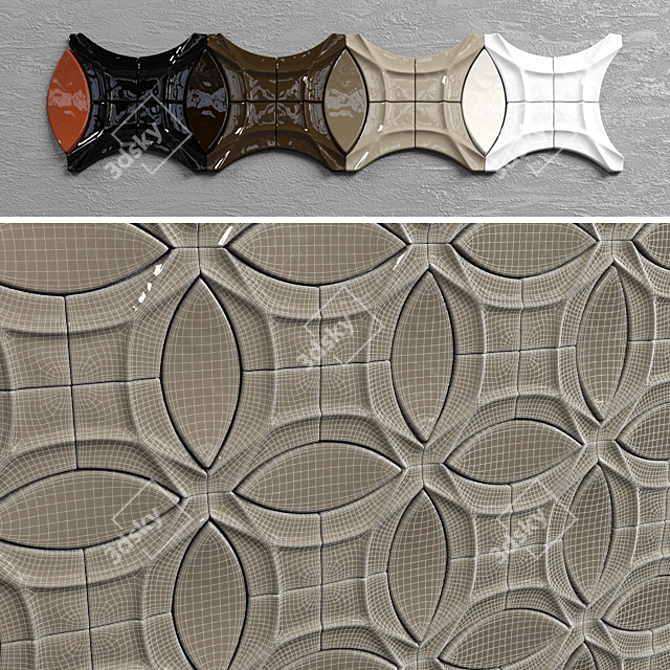 Algol: Handcrafted Tile with Classic Design 3D model image 3