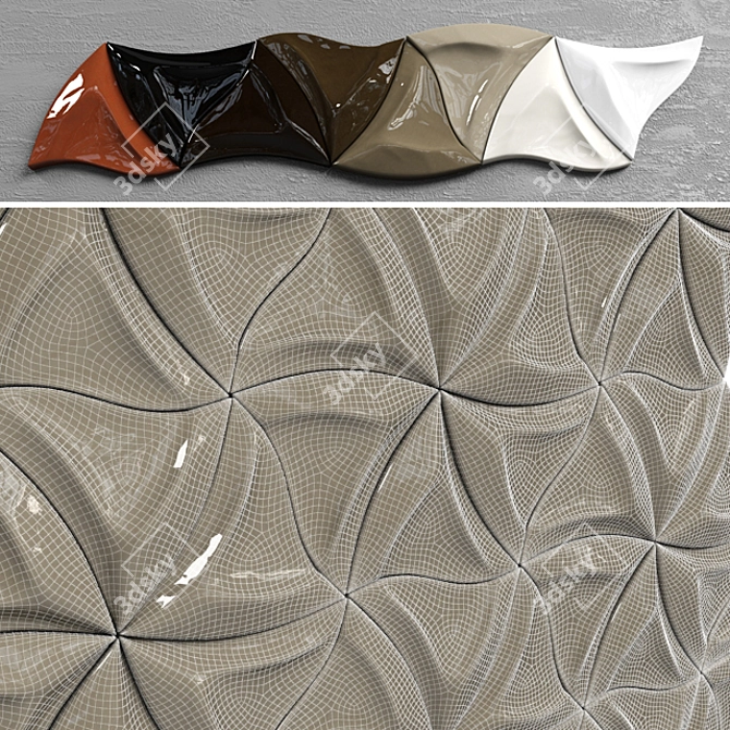 Torosa: Versatile Handmade Ceramic Tiles 3D model image 2