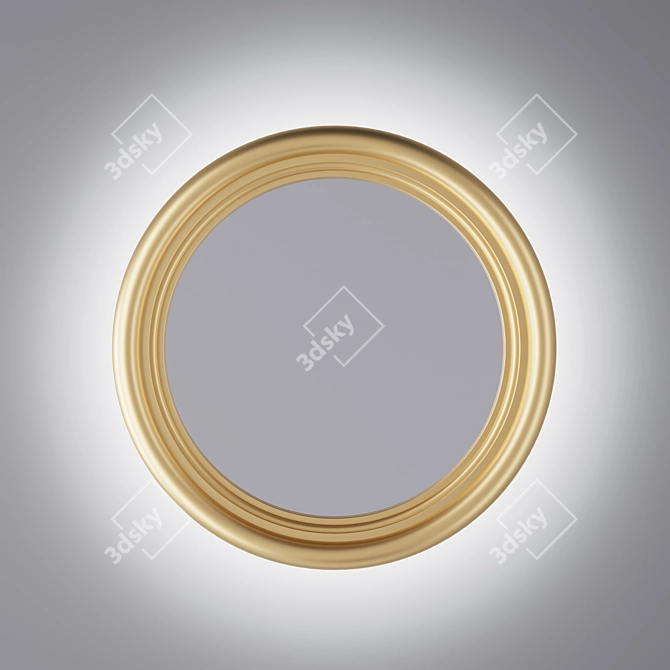 Elegant Round Mirror, 35cm 3D model image 3