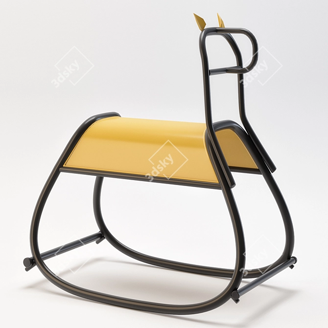 3DMax 2016 Horse Roking Chair 3D model image 1