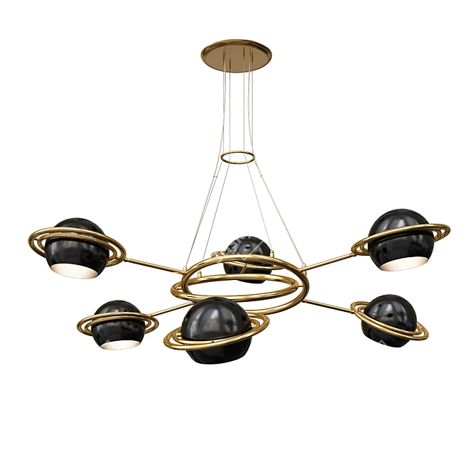 Delightfull Cosmo Modern Black White Suspension Light 3D model image 1