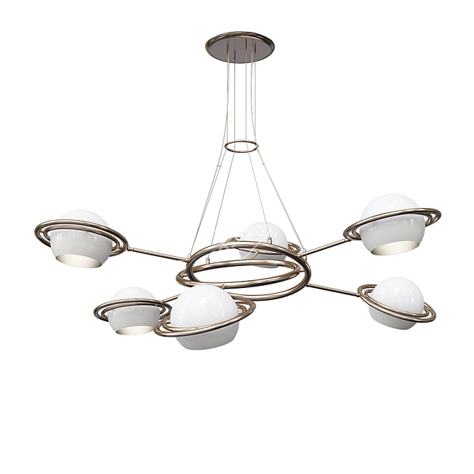 Delightfull Cosmo Modern Black White Suspension Light 3D model image 2