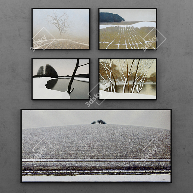 Serene Winter Landscapes 3D model image 1