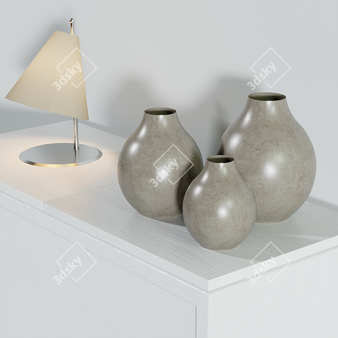 Elegant Classic Sideboard 3D model image 3