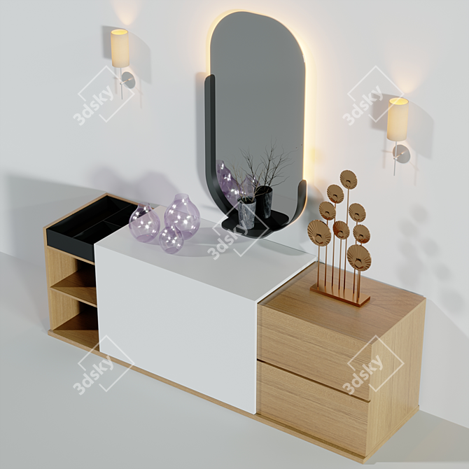 Elegant Frida Sideboard by Lazzoni 3D model image 2