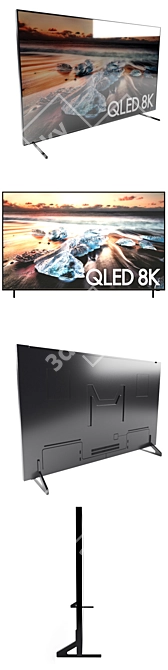 Sleek Samsung TV with V-Ray 3D model image 2