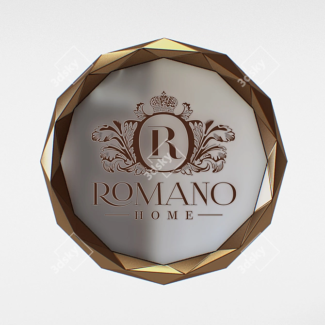 Title: Elegant Sculptural Mirror by Romano Home 3D model image 1