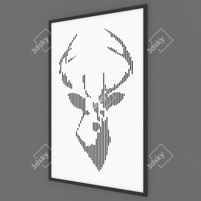 Abstract Deer Paintings 3D model image 2