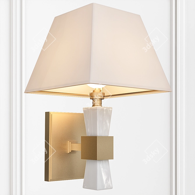 Quartz Glow Wall Sconce 3D model image 1