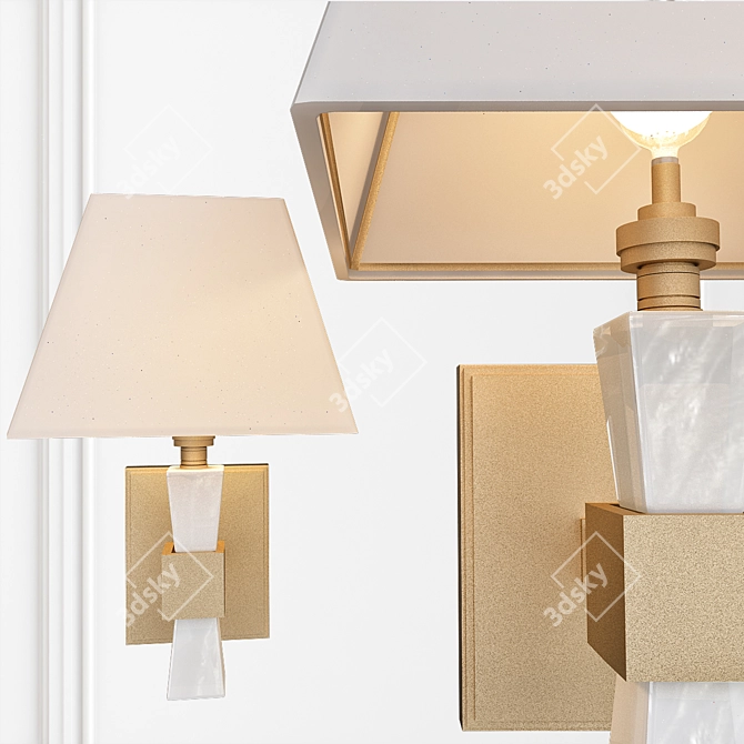 Quartz Glow Wall Sconce 3D model image 2