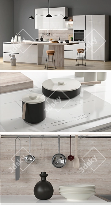 Snaidero Kitchen: Modern European Design 3D model image 2