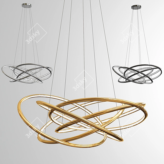 Saturn LED Pendant Lamp 3D model image 1