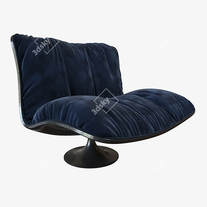 Luxurious Marilyn Nabuk Armchair by Baxter 3D model image 1