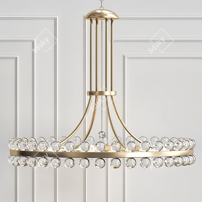 Elegant Clover Chandelier 3D model image 1